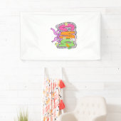 Happy Easter CNA Nurse Coquette Bow Bunny Eggs Wom 横断幕 (インサイチュ)