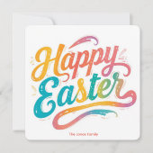 Happy Easter Colorful cute spring colorful  シーズンカード (正面)