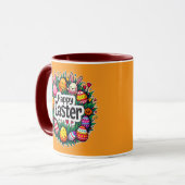 Happy Easter – Colorful Spring Design - caneca マグカップ (正面左)