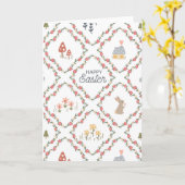 Happy Easter Country Floral Greeting Card カード (黄色い花)