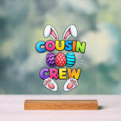 Happy Easter Cousin Crew Bunny Family Matching Eas アクリルサイン (ニュートラル)