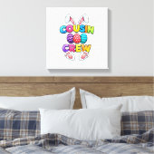 Happy Easter Cousin Crew Bunny Family Matching Eas キャンバスプリント (インサイチュ (寝室))