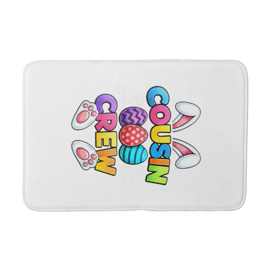 Happy Easter Cousin Crew Bunny Family Matching Eas バスマット (正面)