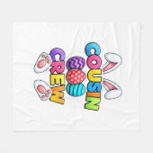 Happy Easter Cousin Crew Bunny Family Matching Eas フリースブランケット (正面(横))