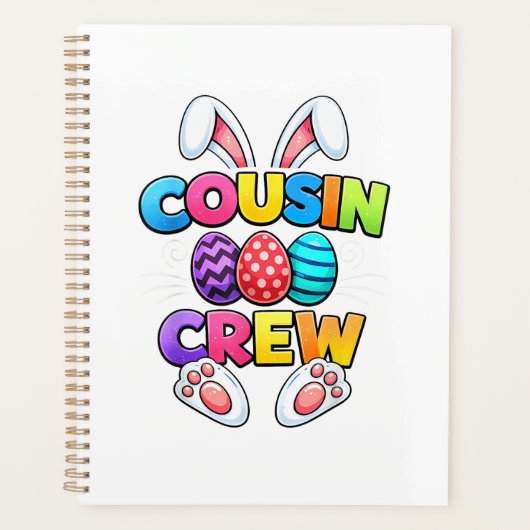 Happy Easter Cousin Crew Bunny Family Matching Eas プランナー手帳 (正面)