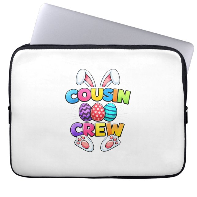 Happy Easter Cousin Crew Bunny Family Matching Eas ラップトップスリーブ (正面)