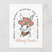 Happy Easter cowboy bunny western country wishes ポストカード (正面)