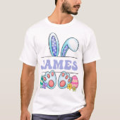 Happy Easter Custom Cute Bunny Toddler Easter Fami Tシャツ (正面)