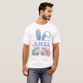 Happy Easter Custom Cute Bunny Toddler Easter Fami Tシャツ (正面フル)