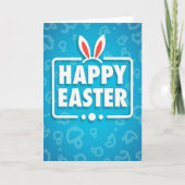 Happy Easter Cute Bunny Card カード (正面)