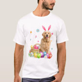 Happy Easter Cute Bunny Golden Tシャツ (正面)