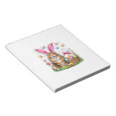 Happy Easter Cute Bunny Maine Coon Cat Easter Eggs ノートパッド (アングル)