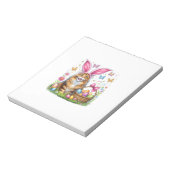 Happy Easter Cute Bunny Maine Coon Cat Easter Eggs ノートパッド (回転)