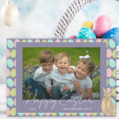 Happy Easter Cute Bunny Photo シーズンカード