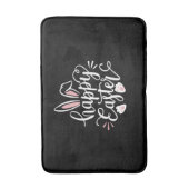 Happy Easter Cute Bunny Rabbit Easter Day バスマット (正面縦)