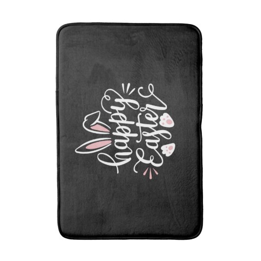 Happy Easter Cute Bunny Rabbit Easter Day バスマット (正面縦)