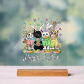 Happy Easter Cute Cat Lover Bunny Easter Day Women アクリルサイン (ニュートラル)