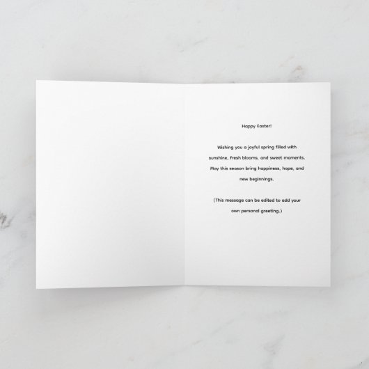 Happy Easter Cute Chick Spring カード (内部)