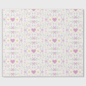 Happy Easter Cute Greeting ラッピングペーパー (フラット)