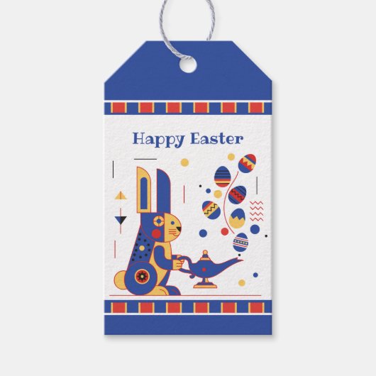 Happy Easter Cute Personalized ギフトタグ (正面)