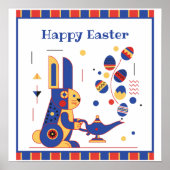 Happy Easter Cute Personalized ポスター (正面)
