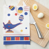 Happy Easter Cute Personalized add your text キッチンタオル (四つ折り)