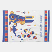 Happy Easter Cute Personalized add your text キッチンタオル (横)