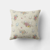 Happy Easter Cute Water Color bunny  クッション (裏面)