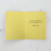 Happy Easter Cute Yorkie Dog in Bunny Ears シーズンカード (内部)