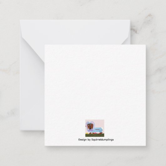 Happy Easter Dachshund Easter Bunny card ノートカード (裏面)