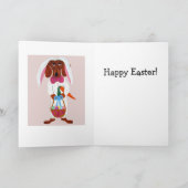 Happy Easter Dachshund Folded Greeting Card カード (内部)