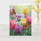 Happy Easter Daughter Art Card カード (黄色い花)