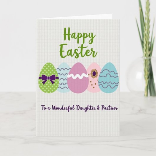 Happy Easter Daughter Partner Card カード (正面)