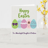 Happy Easter Daughter Partner Card カード (黄色い花)