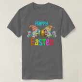 Happy Easter Day 2022 Bunny Gnome Hug Easter Eggs Tシャツ (デザイン正面)