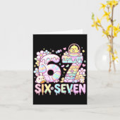 Happy Easter Day 67 Bunny Six Seven Easter Eggs 6 カード (黄色い花)