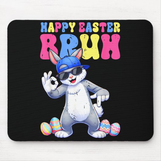 Happy easter day bunny 67 six seven bruh rabbit 67 マウスパッド (正面)