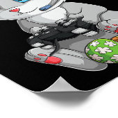 Happy Easter Day Bunny Egg Funny Boys Girls Kids G ポスター (角)