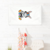 Happy Easter Day Bunny Egg Funny Boys Girls Kids G 横断幕 (インサイチュ)