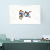 Happy Easter Day Bunny Egg Funny Boys Girls Kids G 横断幕 (トレードショー)