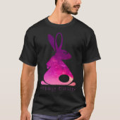 Happy Easter Day Bunny rabbit pink solar system cl Tシャツ (正面)