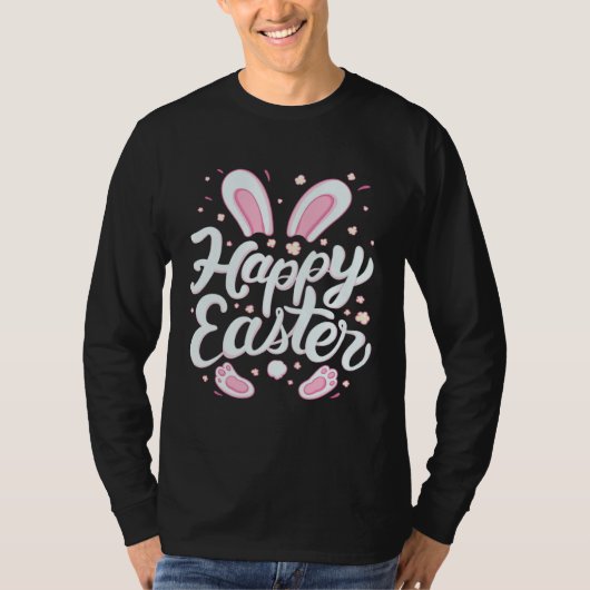 Happy Easter Day Bunny Rabbit Spring Graphic for W Tシャツ (正面)