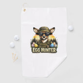Happy Easter Day Camo Funny Hunting Boys Men Easte ゴルフタオル (インサイチュ)