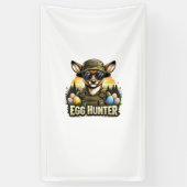 Happy Easter Day Camo Funny Hunting Boys Men Easte 横断幕 (縦)