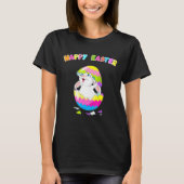 Happy Easter Day Cute Bunny With Eggs Easter Women Tシャツ (正面)