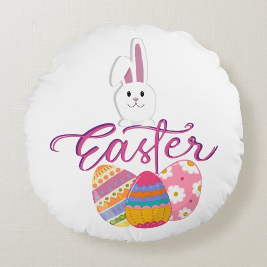HAPPY EASTER DAY DESIGN ラウンドクッション (正面)