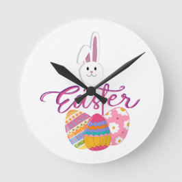 HAPPY EASTER DAY DESIGN ラウンド壁時計