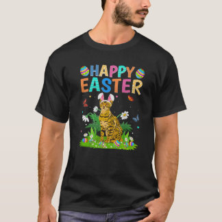 Happy Easter Day Funny Bengal Cat Easter Sunday Tシャツ
