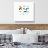 Happy Easter Day Funny School Bus Driver Life Happ キャンバスプリント (インサイチュ (寝室))