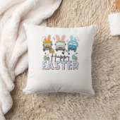 Happy Easter Day Funny School Bus Driver Life Happ クッション (ブランケット)